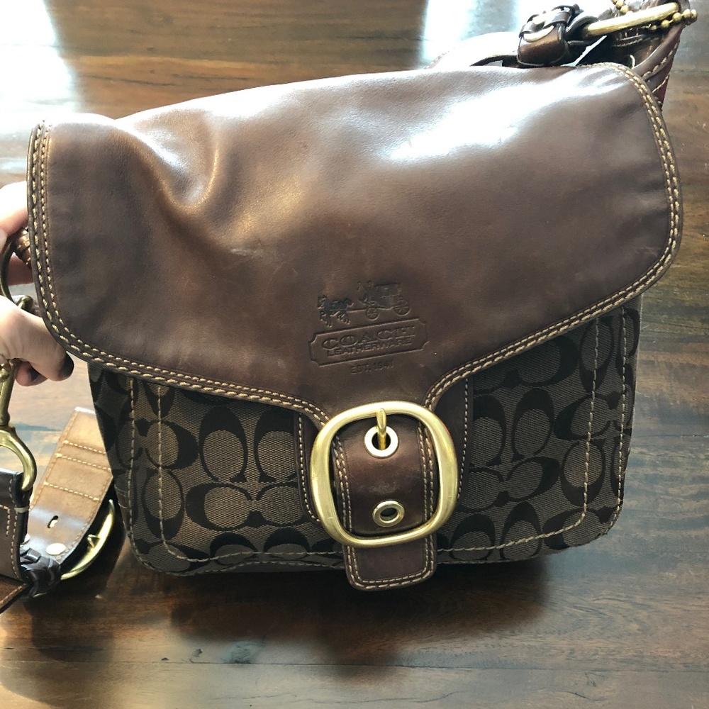 One Shoulder Tan/Brown Coach Purse